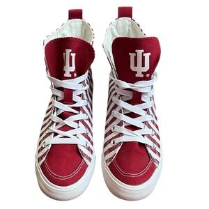 IU Hoosiers High-Top Sneakers Women’s 8 Red & White Indiana University Skicks